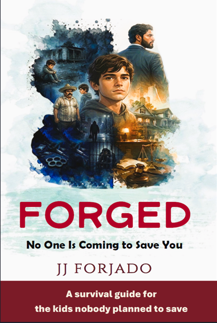 FORGED book cover — No One Is Coming to Save You by JJ Forjado